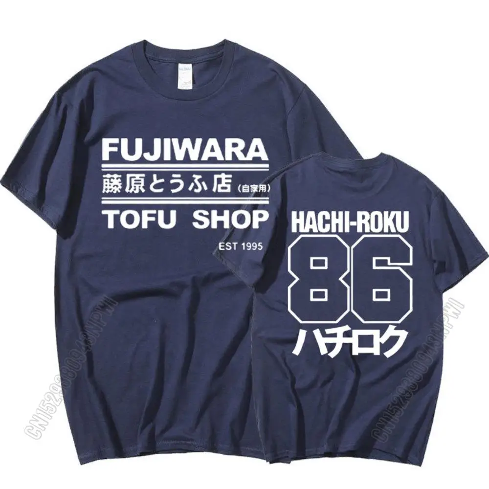 Initial D Manga Hachiroku Shift Drift Cotton T-Shirt Takumi Fujiwara Tofu Shop Delivery Ae86 Mens Clothing Men Tee Shirt Tops