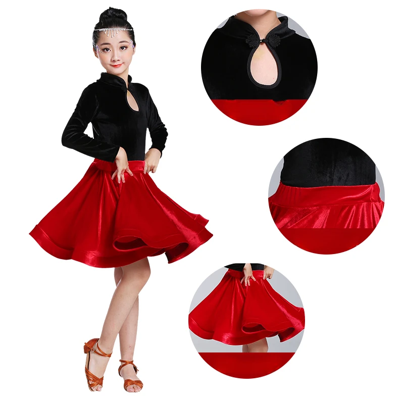 New Latin dance costume children's dance performance costume training costume two-piece set Ballroom dance competition dresses