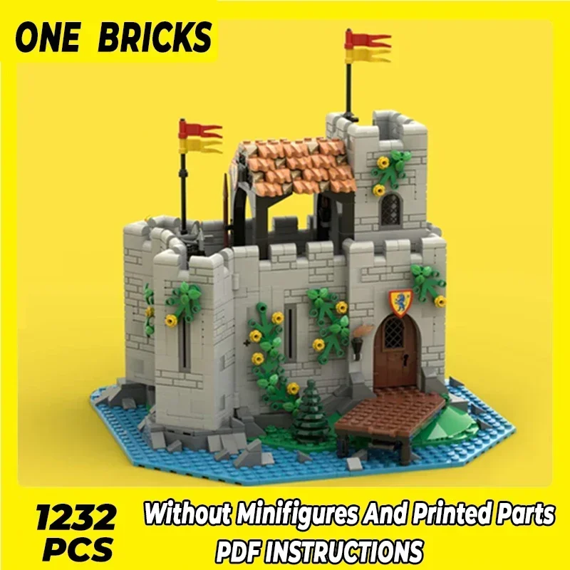 Medieval Castle Model Moc Building Bricks Lion Knights' Outpost Technology Modular Blocks Gifts Christmas Toys DIY Sets Assembly