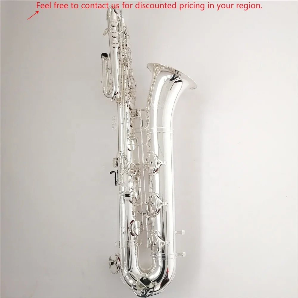 

Silver Plated Professional Bass Saxophone With Low A# Key