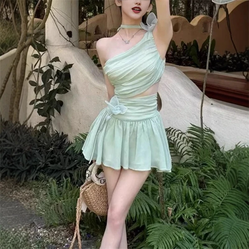 

Summer 2000s Aesthetic Y2k Vintage Off Shoulder Dress Frock Party Shoujo Girl Hollow Out One-Piece Evening Gyaru Coquette Prom