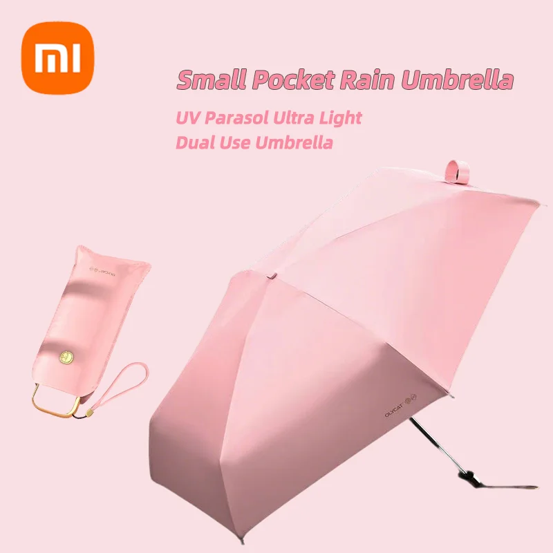Xiaomi Olycat Роскошный мини-плоский зонт от дождя для женщин портативный прозрачный зонт от солнца УФ-зонтик ультралегкий зонт двойного назначения