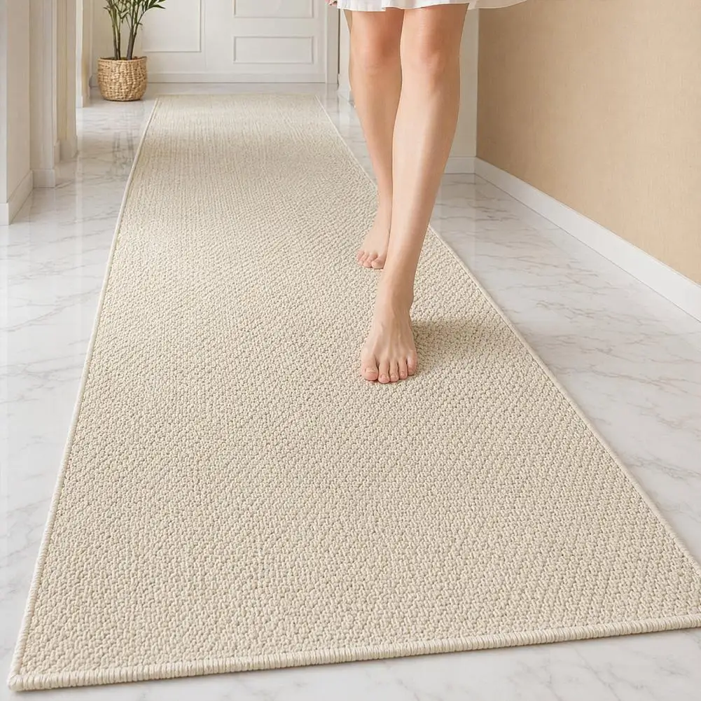 Non Slip Rug for Tiles Bay Window Mat Floor Rug Solid Color Washable Anti-slip Bedroom Mat Cozy Window Sill Carpet for Room Bay
