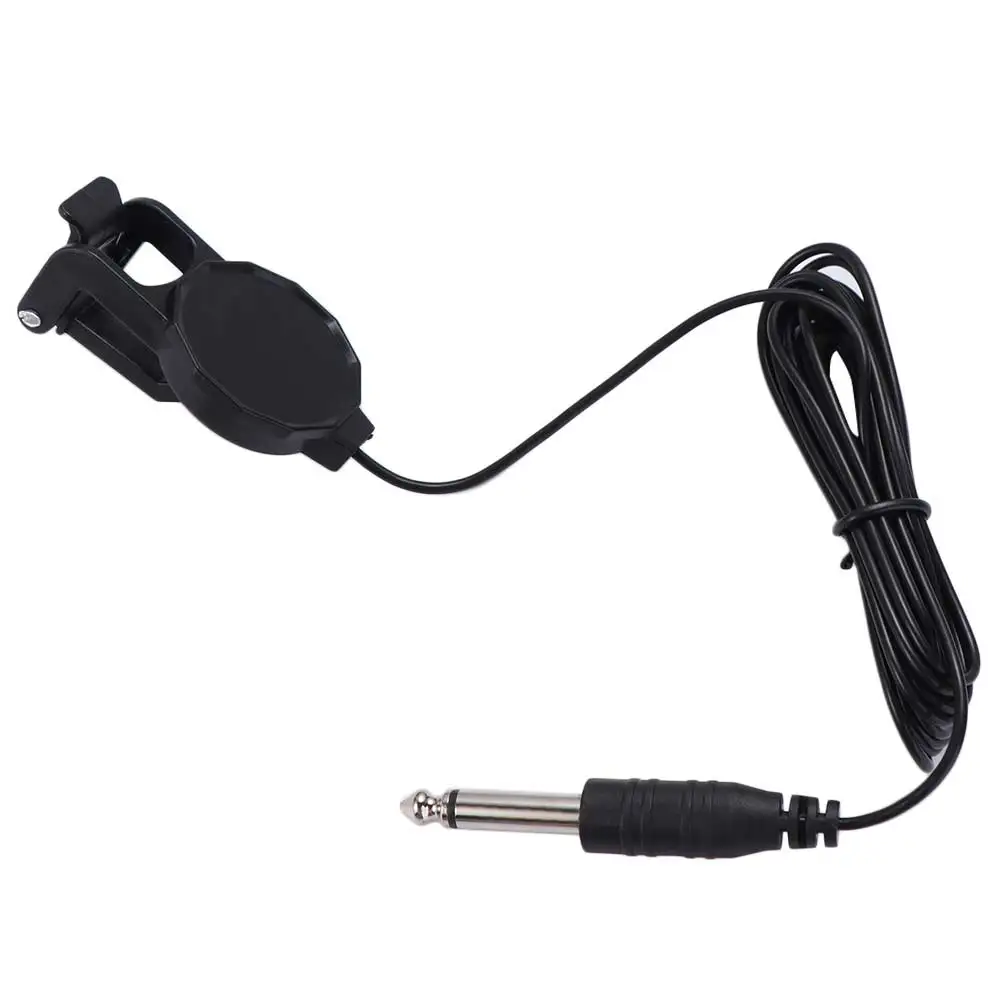 Clip-on Guitar Pickup Audio Jack Acoustic Guitar Guitar Transducer 2.5M Cable 6.5 Plug Guitar Tuner Amplifier Violin Ukulele