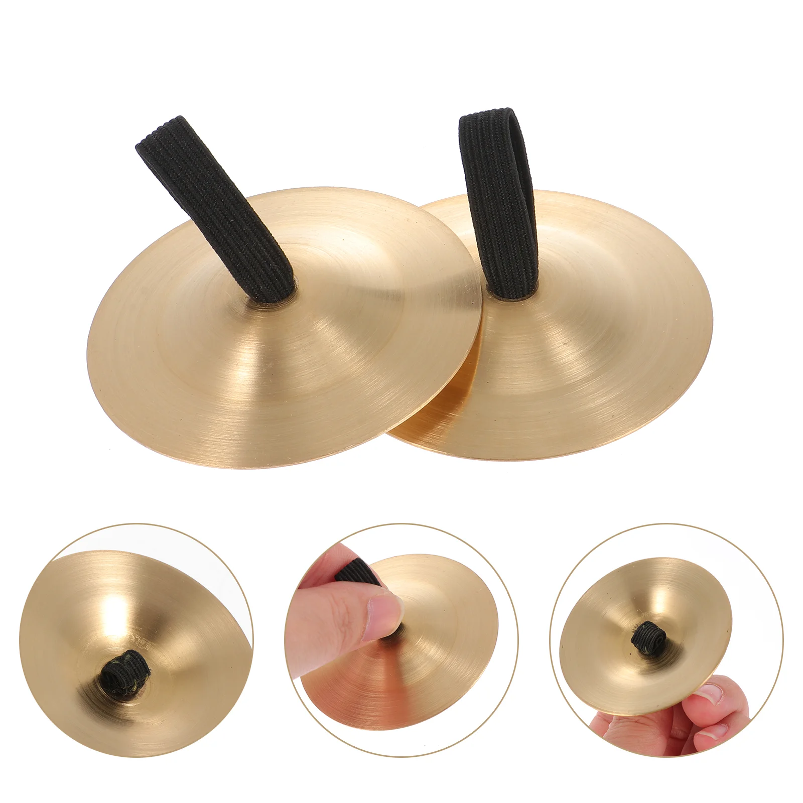 4pcs Children's Percussion Copper Cymbals 5.5CM Golden Instruments for Dance Party Musical Education High