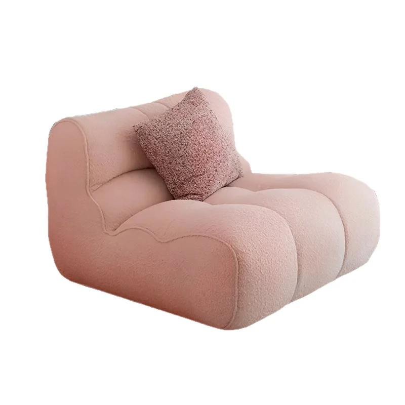 

Single sofa cream style modern simple bedroom balcony living room leisure lazy sofa chair