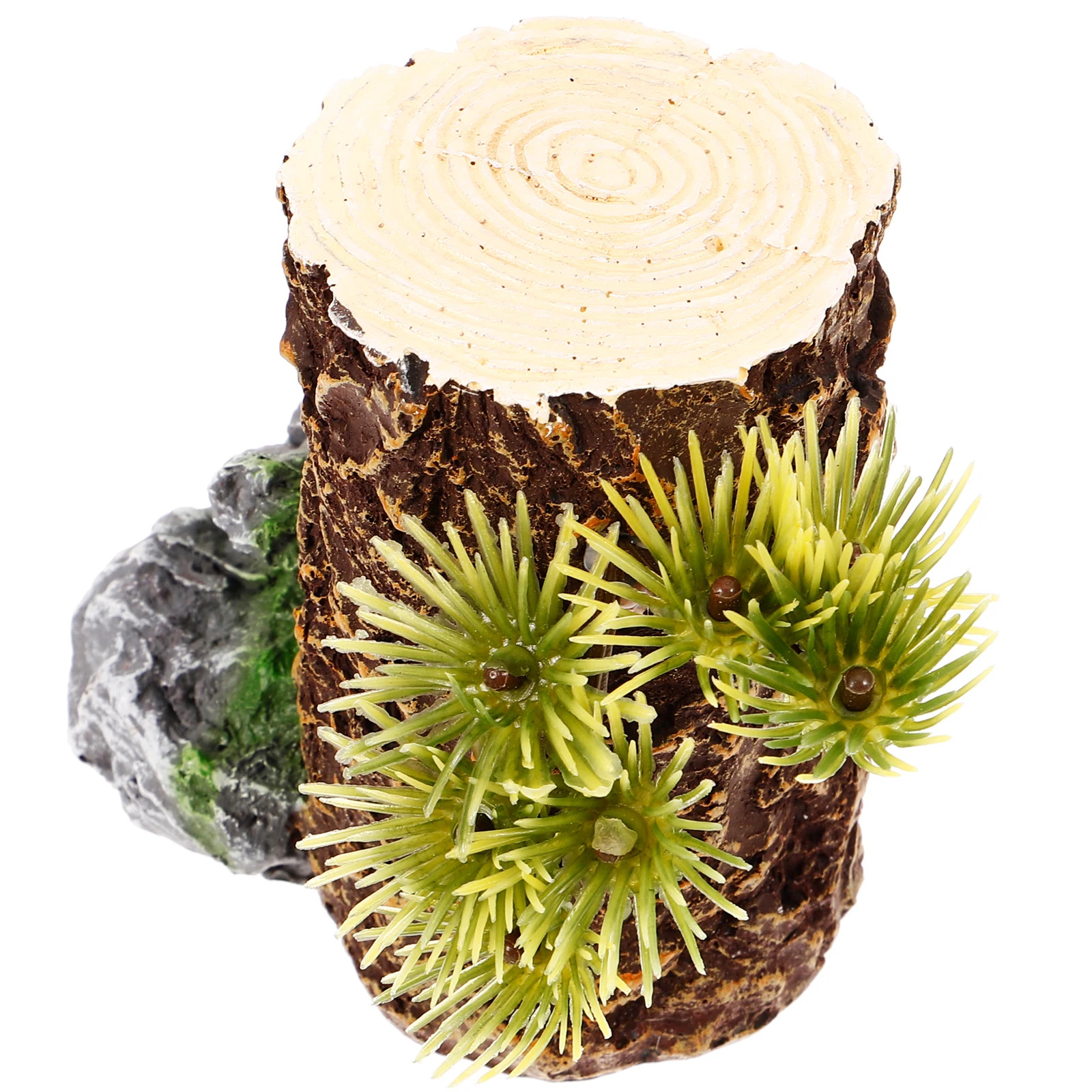 

Simulated Tree Trunk Sinking Wood Decorations Fish Tank Aquarium Stump Resin Material Lightweight Easy Care Lifelike Appearance