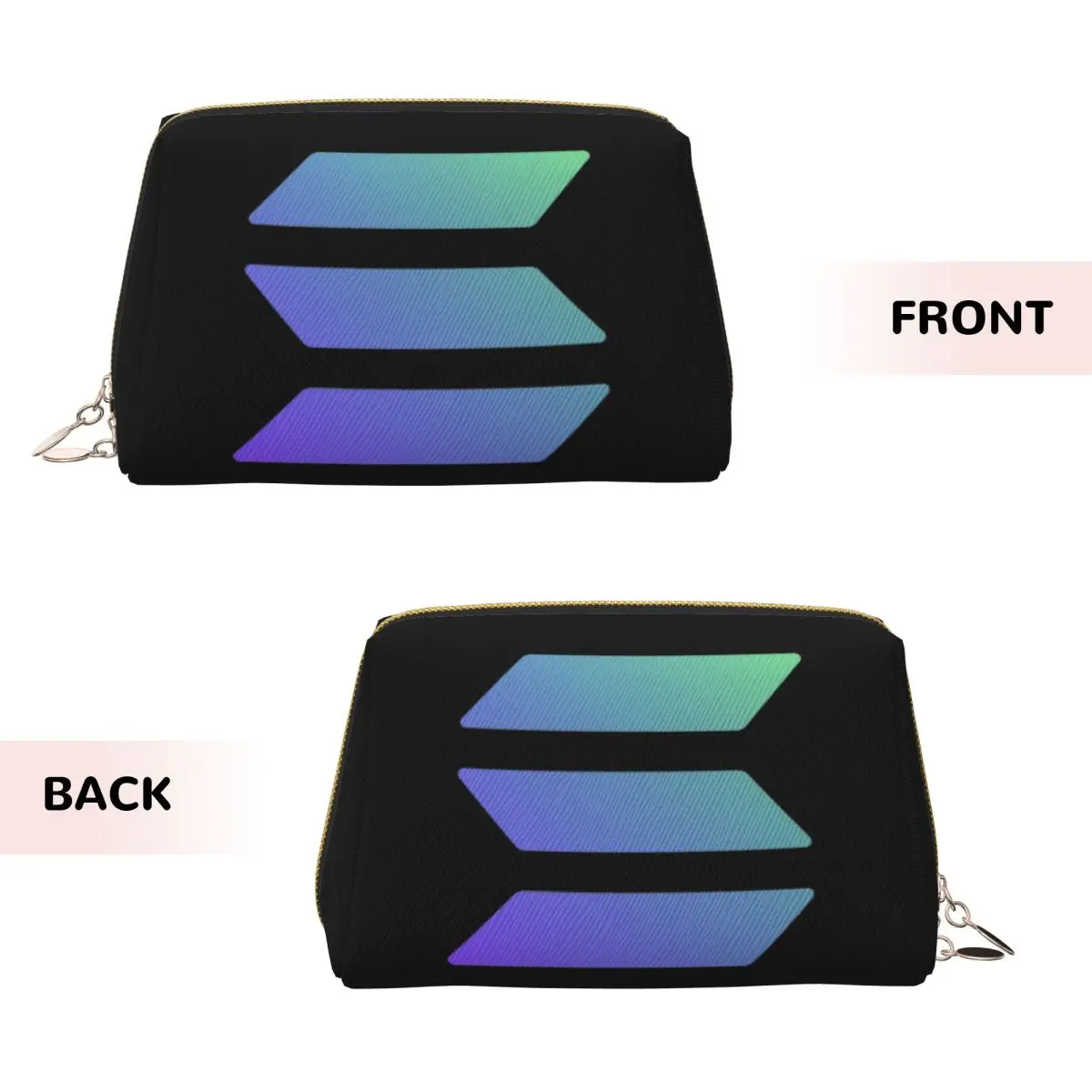 Solana Cryptocurrency - Solana SOL Women Cosmetic Bags Travel Makeup Organizer Pouch Toiletry Storage Dopp Kit Case