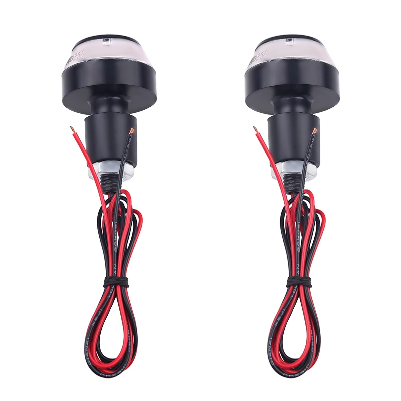 2PCS 12V Motorcycle Grip Turn Signal for 22mm Handlebar Amber Signal Light Hand Grip End Blinker Motorcycle Accessories