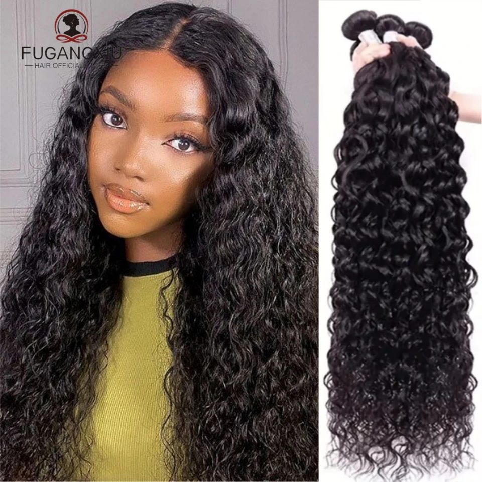 12a onda de água pacotes cabelo humano 100% cabelo virgem não processado barato cabelo molhado e ondulado 3/4 pacotes negócio peruano onda profunda cabelo