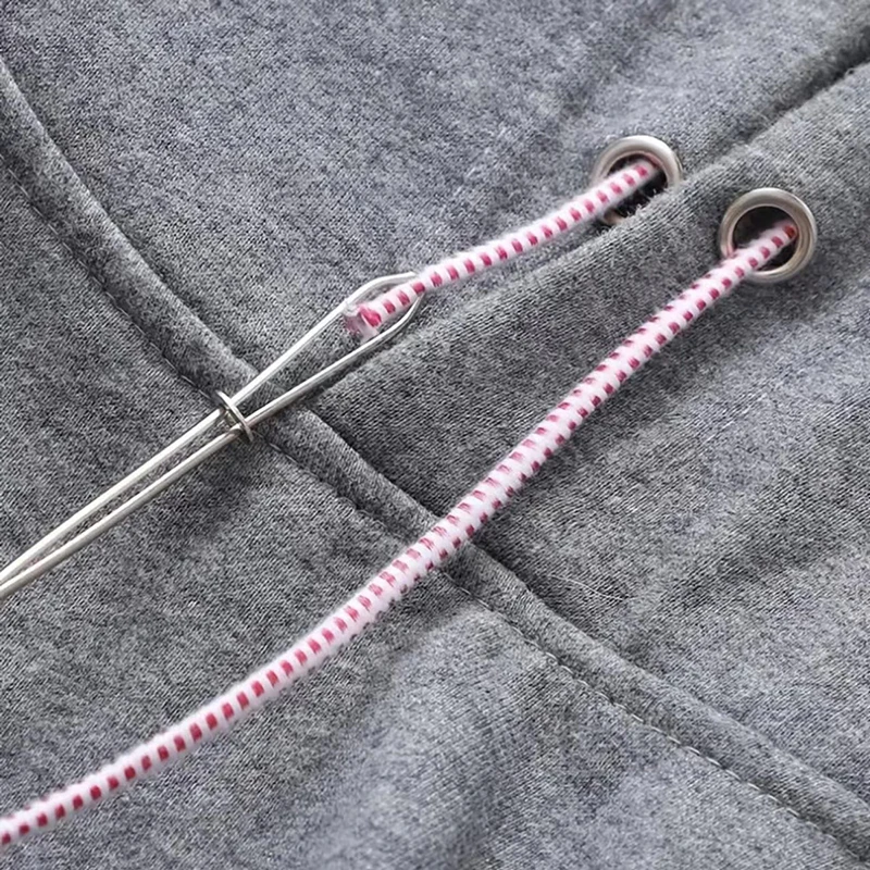 2 stücke Edelstahl Kleidungsstück Clips Nähen DIY Werkzeuge Elastische Band Band Punch Kreuz Stich Einfädler Tragen Seil Elastische Klemme – Detail 8
