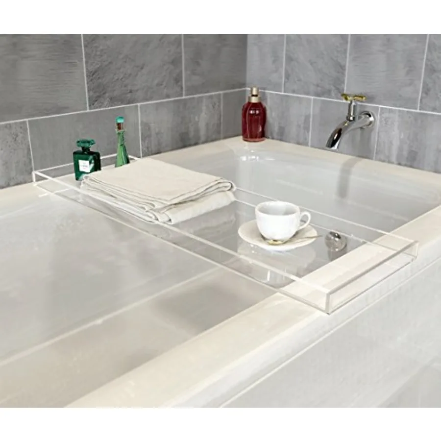 

Durable Clear Acrylic Towel Tray for Bathtub Caddy with Clear Color and Strong Holding Capacity