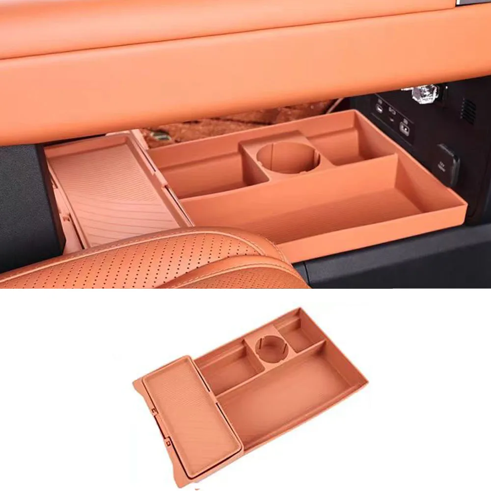 

Нижний силиконовый ящик для хранения центрального управления, двухслойный ящик для хранения, подлокотник, защитная накладка, подходит для уравнений, леопарда, титана 7,