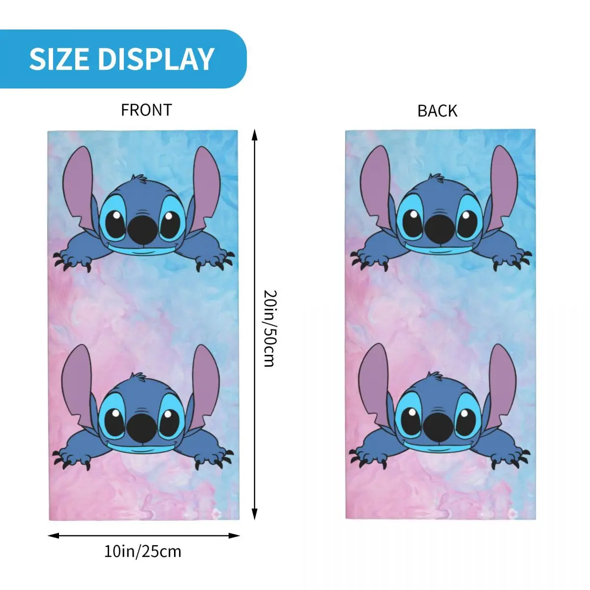 Custom Stitch Lion Disney Bandana Winter Neck Warmer Women Windproof Wrap Face Scarf for Hiking Kawaii Gaiter Headband