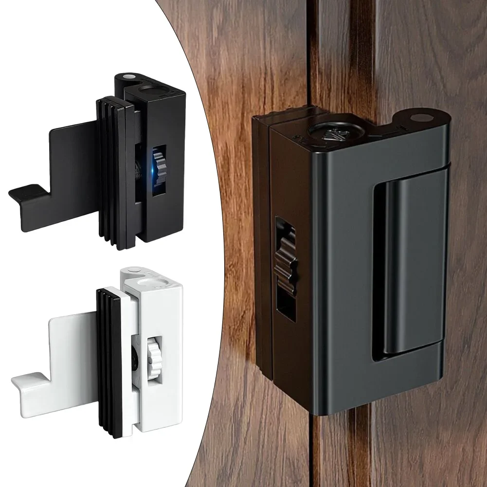 Extra Latch Stopper For Door Flip Lock Portable Door Lock Apartment Bedroom No Drill Lock Extra Lock Aluminum Alloy Tool ﻿