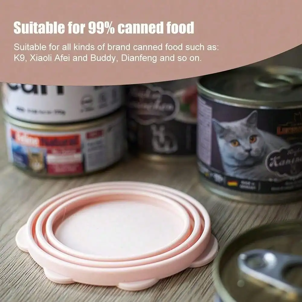 6 PACK Can Lids Pet Food Can Cover Food Mixing Spoons Food Canned Scoop Fits Most Standard Size Dog Cat Can Tops For Pet Cat Dog Feeding Can Wet Food Storage