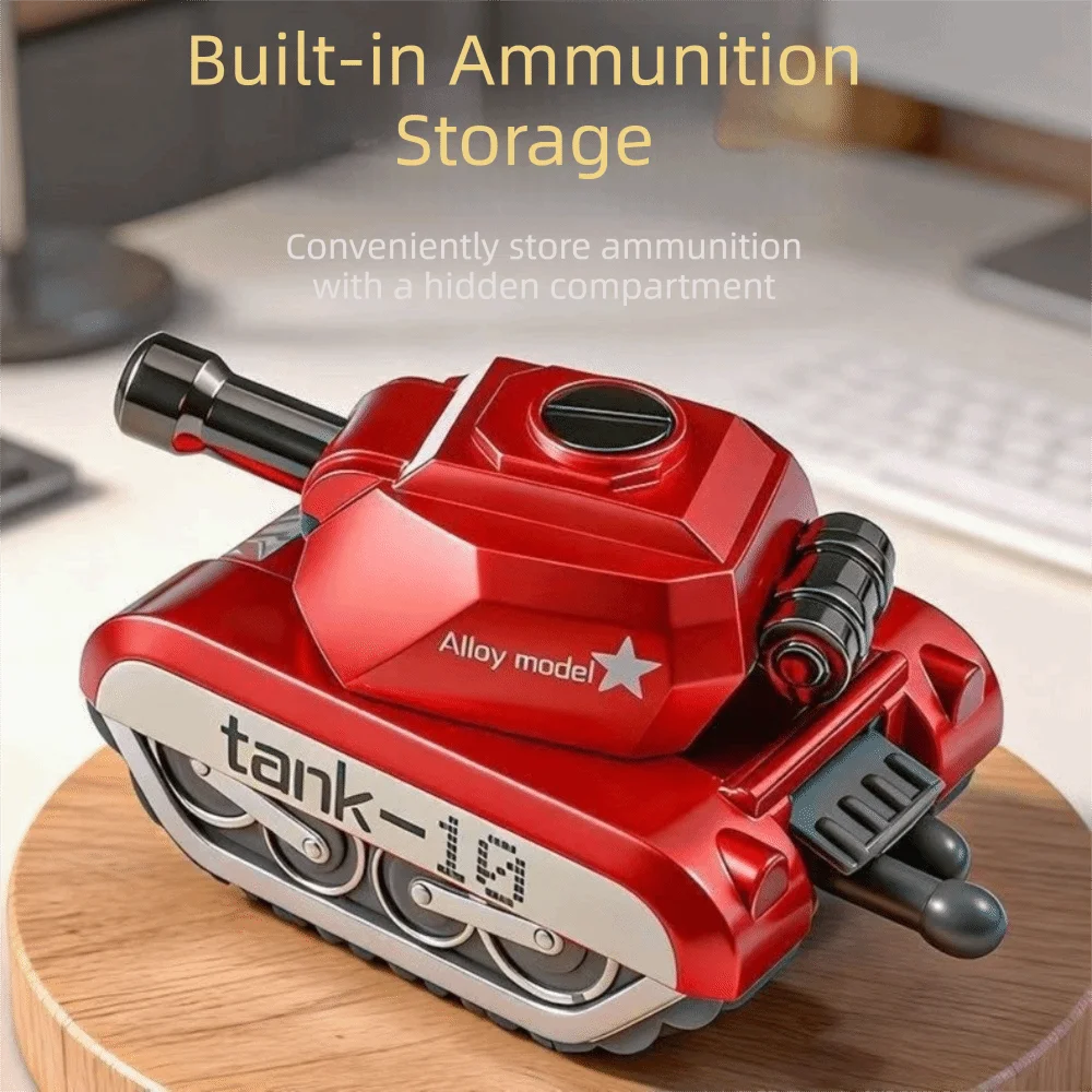 Tank Model Alloy Material Alloy Tank Rotating Turret Cool Design Armored Vehicle Fun Mini Tank Birthday Present