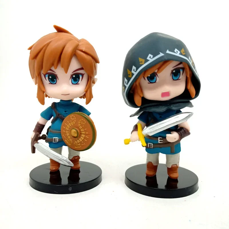 The Legend of Zelda 6 Pcs/Set 10cm Q Version Link Princess Zelda Figure Game Decoration Anime Ornaments Model Collection