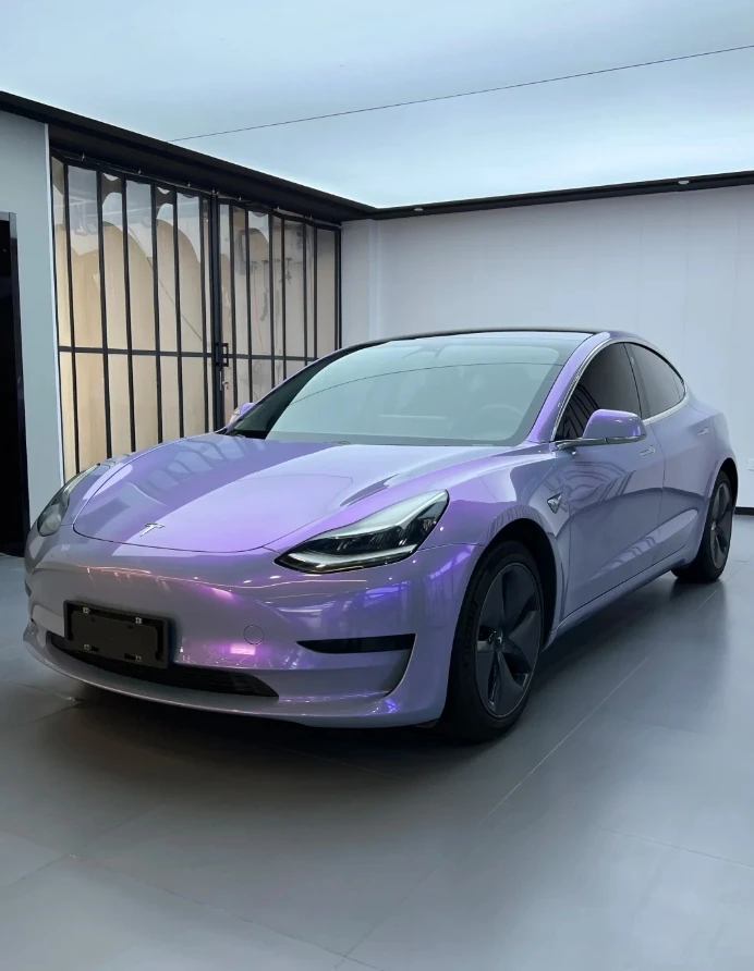 Wholesale High Quality Full Body Colored PPF Self Healing TPU Magic Candy Flip Grey Purple Change Film Wrap Vinyl Roll for Car