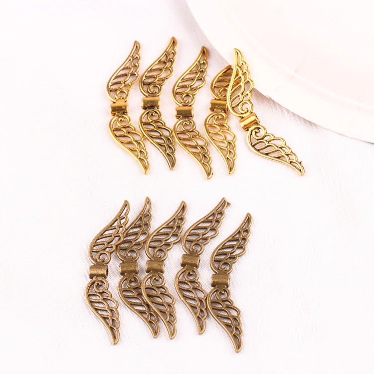 20pcs  Retro DIY Steampunk wing pendant handmade earring necklace Gothic accessories accessories dress decoration