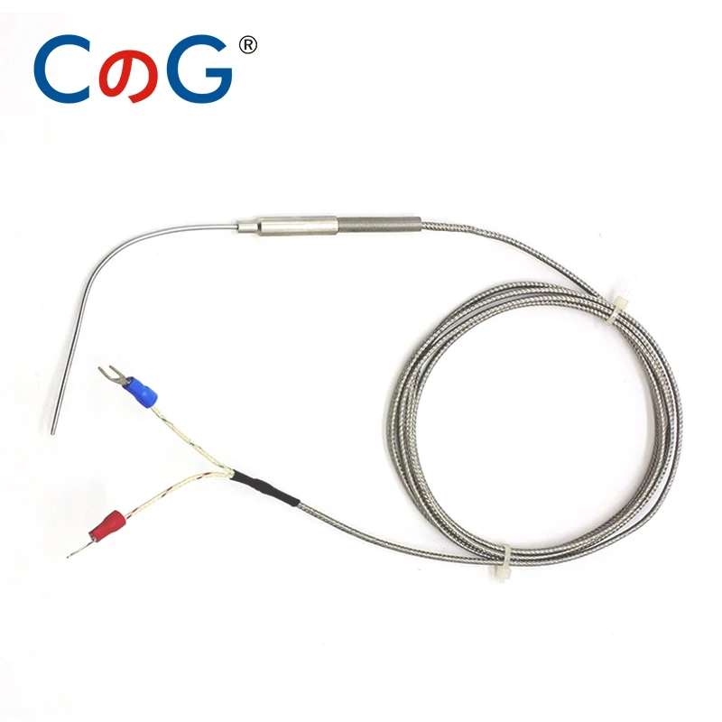 CG K Type Armored Thermocouple WRNK-191 High Precision Diameter1/1.5/2/3/4/5mm Bendable Temperature Sensor Probe with 1.5M Cable