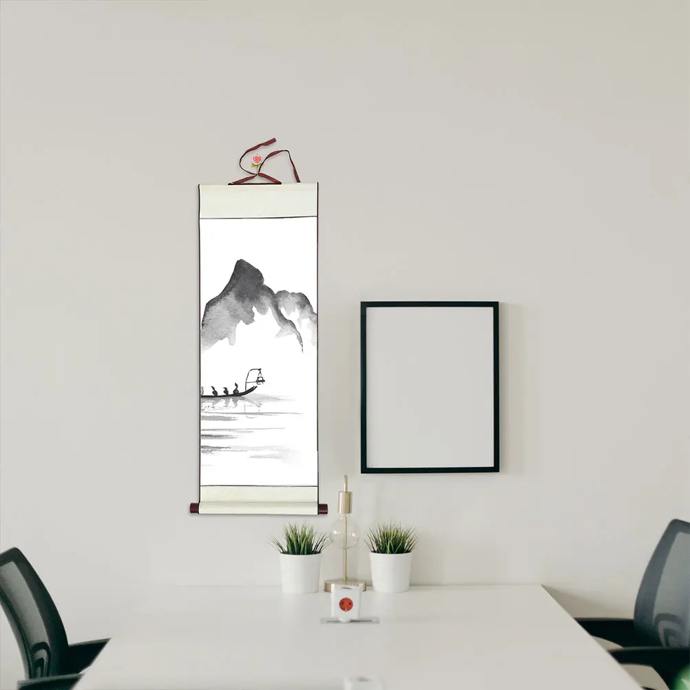 

2pcs Calligraphy Blank Rice Paper Hanging Scroll Decorative Painting Scroll Chinese Calligraphy Paper Watercolor