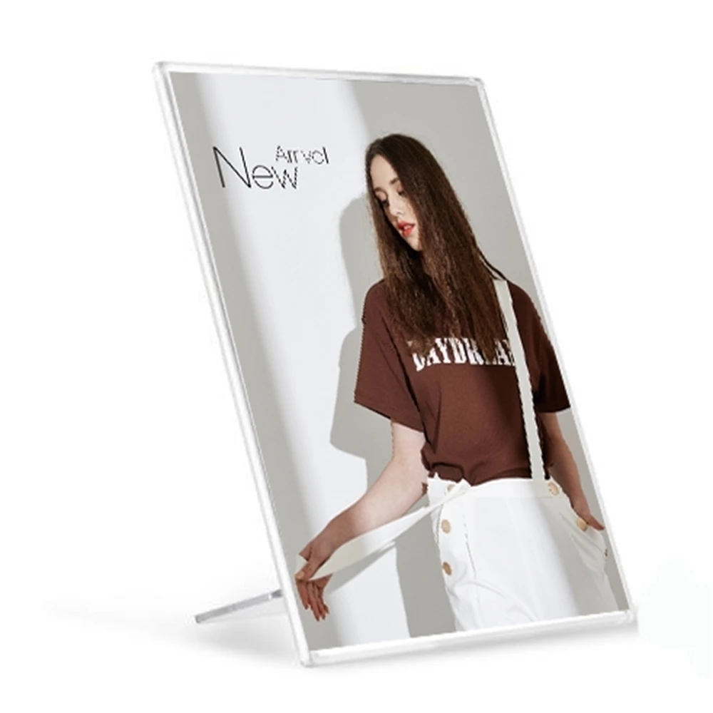 A4 Plastic Tabletop Display Stand Acrylic Sign Holder Clear Picture Frames Paper Menu Frame Flyer Brochure Document Holders