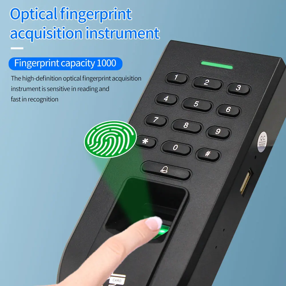 Biométrico Fingerprint Scanner para Segurança Door Lock System, Controle de Acesso Teclado, Relé RFID, 125K Wiegand Reader, Standalone