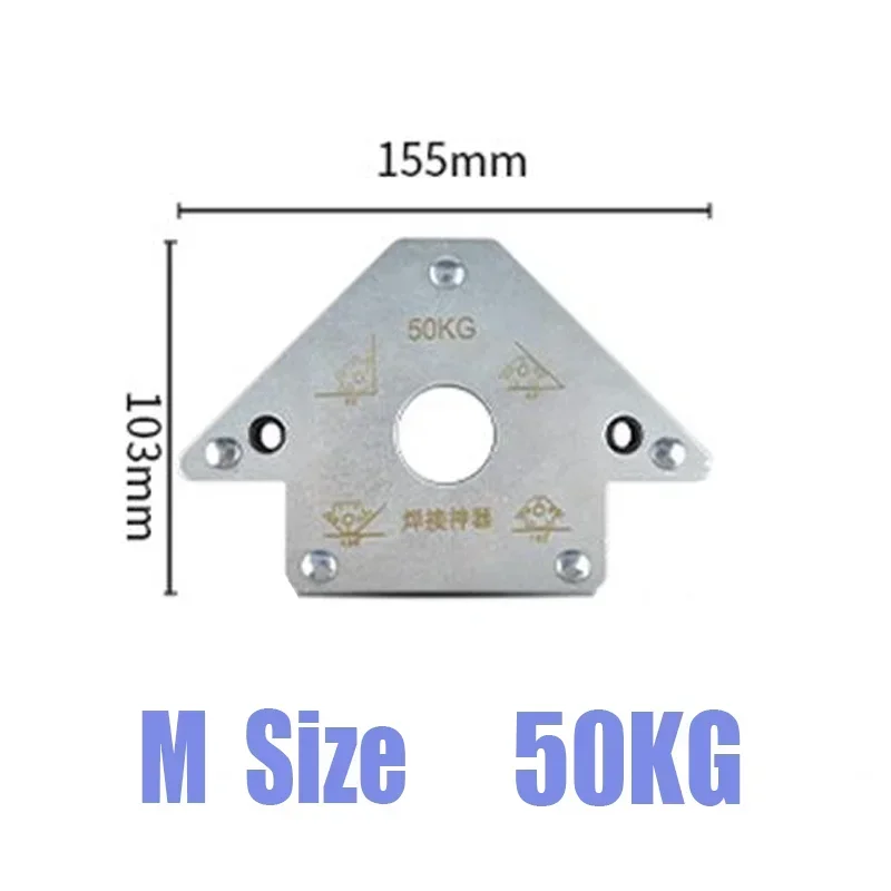 M-Größe 50 kg Pfeilschweißfixierer Magnetschweißen mit Positionierungsloch 45 °   90 °   135 °   Hilfsortungswerkzeuge mit Mehrwinkelmagnet