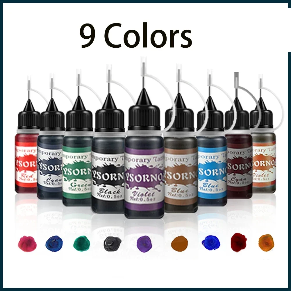 10ml Juice Tattoo Cream Use Male Female Tattoo Accessories Popular Henna Tattoo Liquid Painting Temporary Semi-permanent