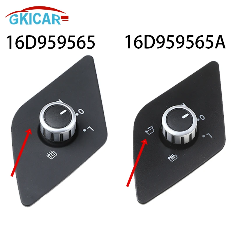 

16D959565 16D959565A Car Electric Adjuster Switch Rear View Mirror Control Knob Button For VW Volkswagen Jetta MK6 2011-2014