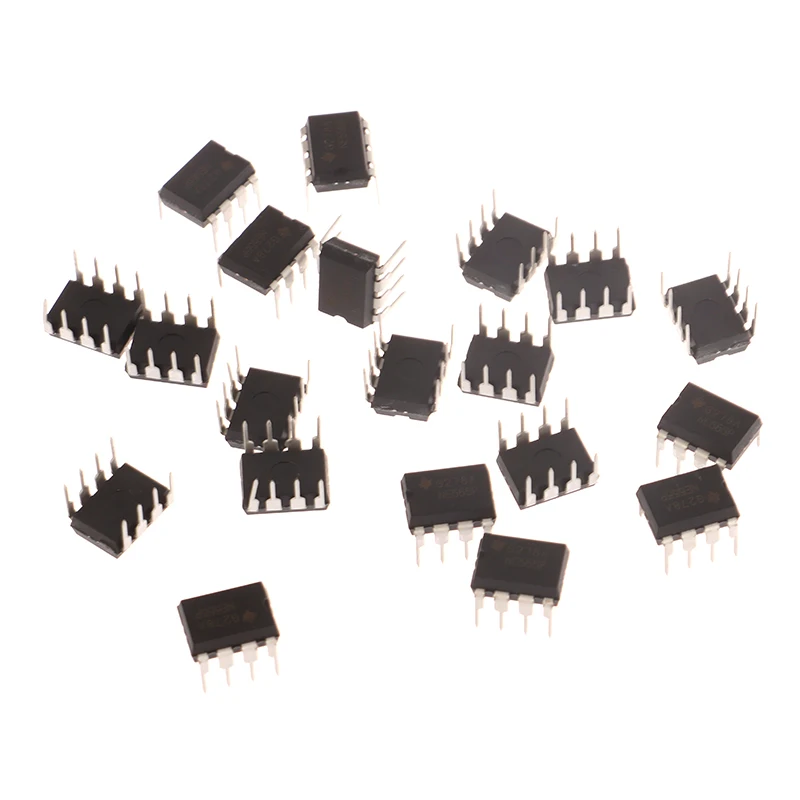 20Pcs NE555 NE555P Integrated IC Direct Plug DIP-8P Base Circuit Chip Electronic Components