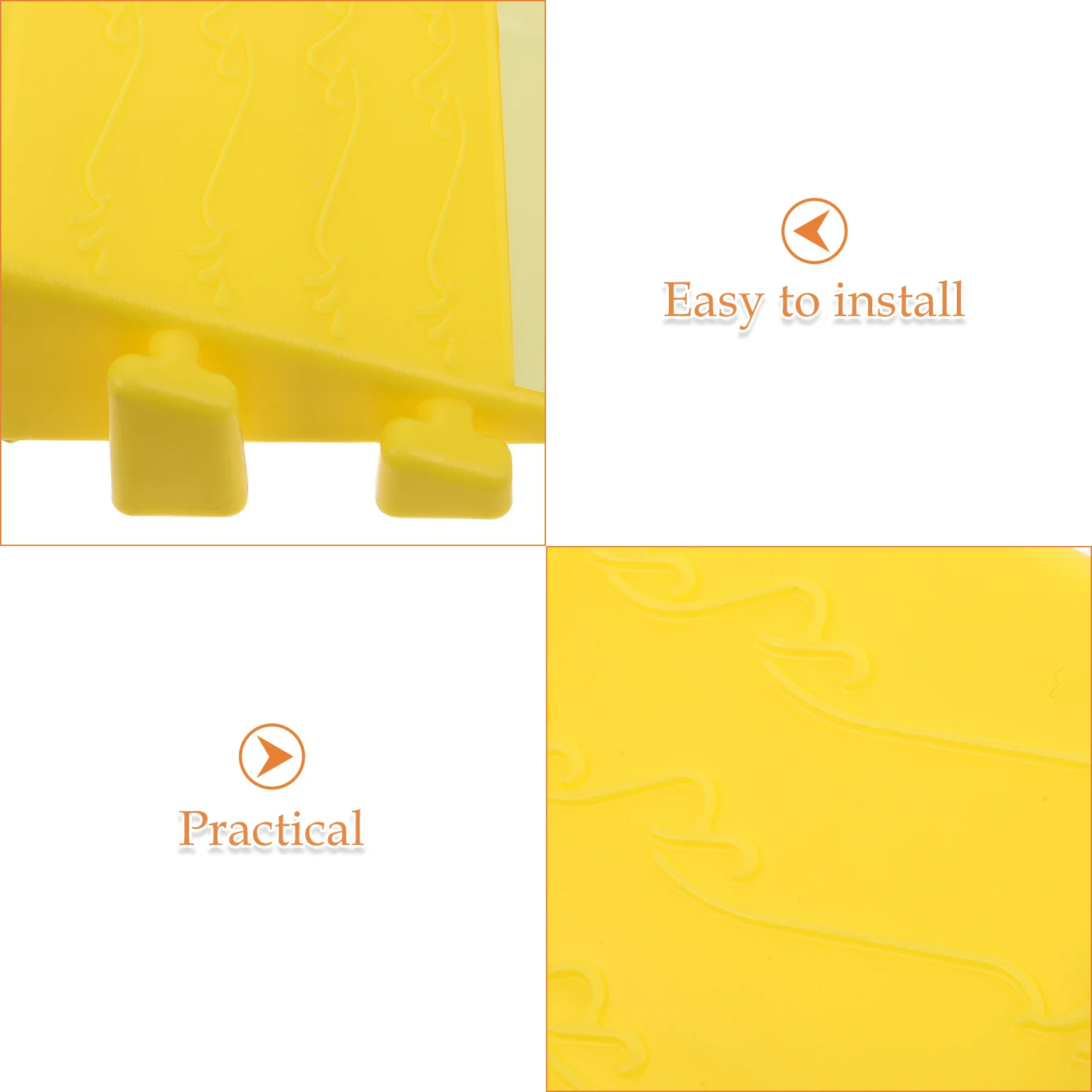 Alas Pijakan Fluorescent Threshold Ramp 12.38X5.11 Anti-Selip Untuk Pintu, Tangga, Transisi, Robot Vacuum, Penggunaan Dalam Ruangan