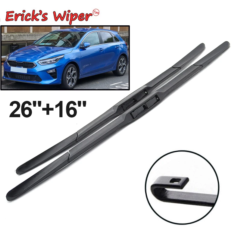 Erick\'s Wiper LHD Front Hybrid Wiper Blades For KIA Ceed Cee\'d CD 2018 - 2023 Windshield Windscreen Window Rain Brushes 26\