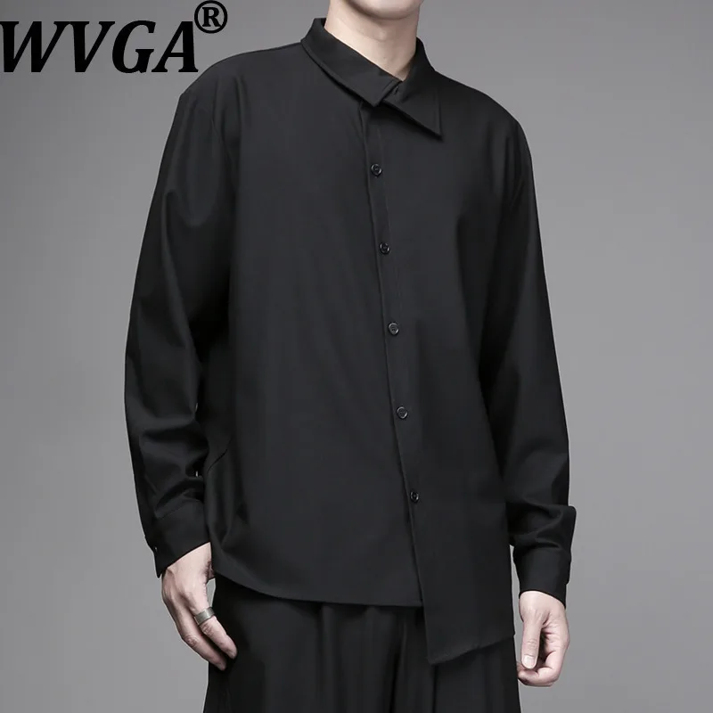 

WVGA Весна Осень Новый Мужской Прилив Асимметричный Модный Дизайн Рубашка С Длинным Рукавом Ямамото Прямые Брюки Комплект Из Две Частей Ins Y2K W15274