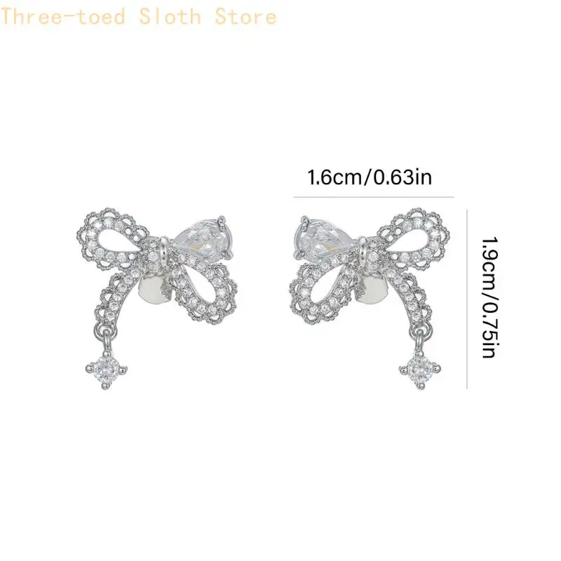 Silberner Ohrhörer-Charm-Ohrclip für FreeClip 1/2 Open-Ear-Ohrhörer, Paar mit Schmetterlingsschleifen-Design, einfacher – Detail 6