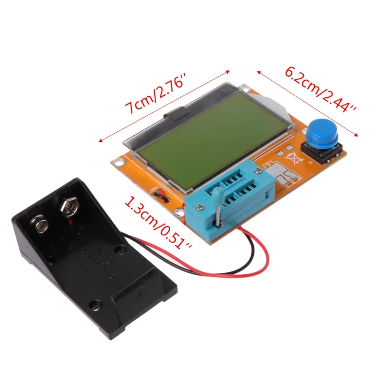 F92C 9V LCD Transteror Digital Tester LCR-T4 Meter 12864 Đèn nền điện dung Backlight