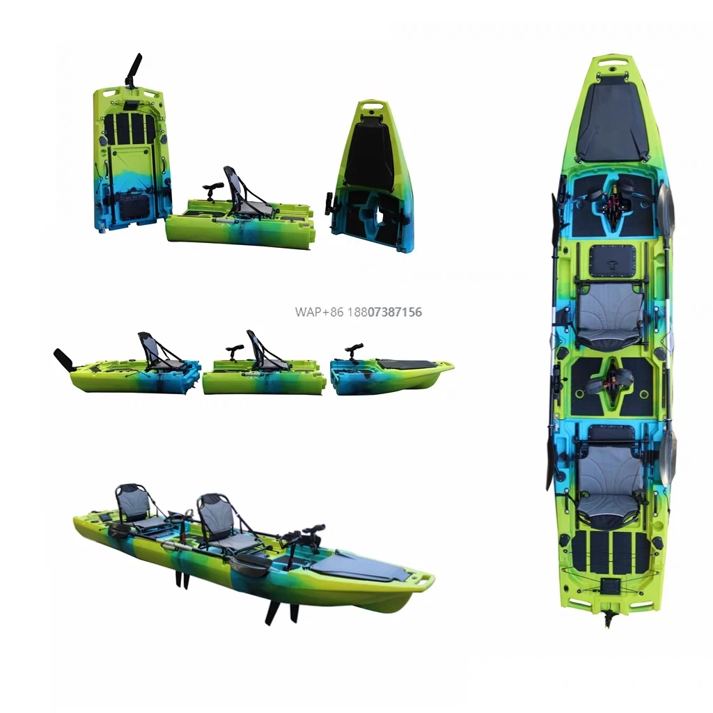 Custom Modular  Hull Pedal Drive Paddle Kayak Double Water Recreation and Fishing Boat 1 Person Capacity
