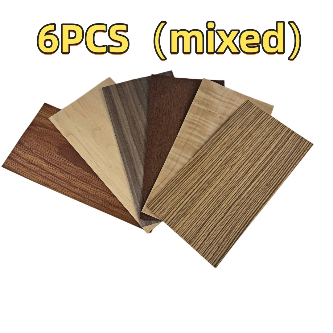 

Assorted Wood Veneer Pack 0.5mm Thin Sheets 300x150mm for Guitar Body Marquetry Inlay Woodworking DIY