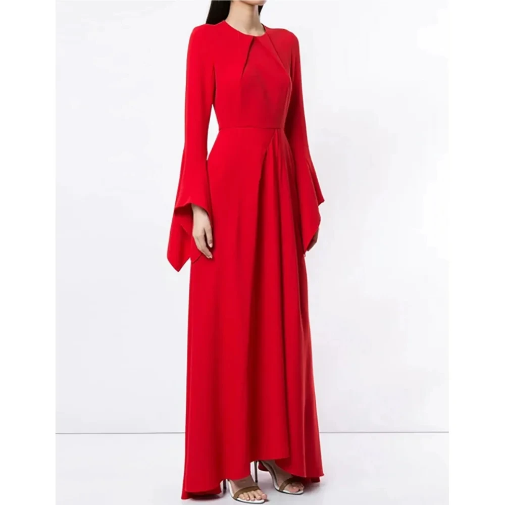 

Muloong O-Neck Floor-Length Women Elegant And Pretty Luxury Prom Dress