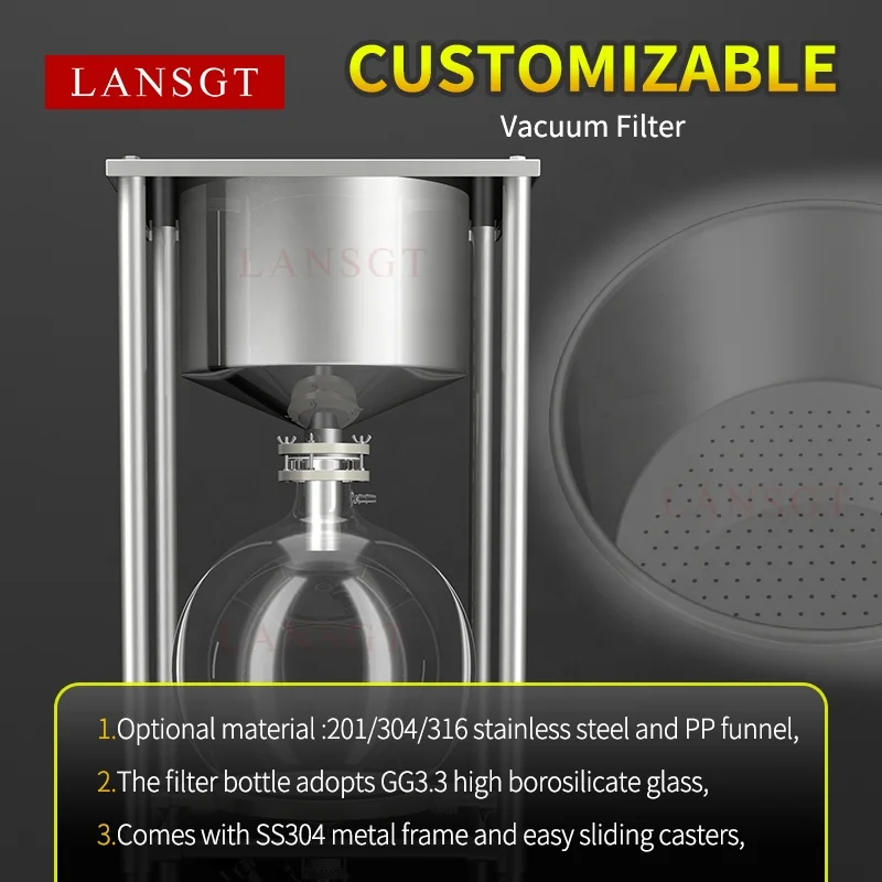 Vacuümfilterzak voor vacuümfilterpomp Buchner Trechter Lab vacuümfiltratieapparaat