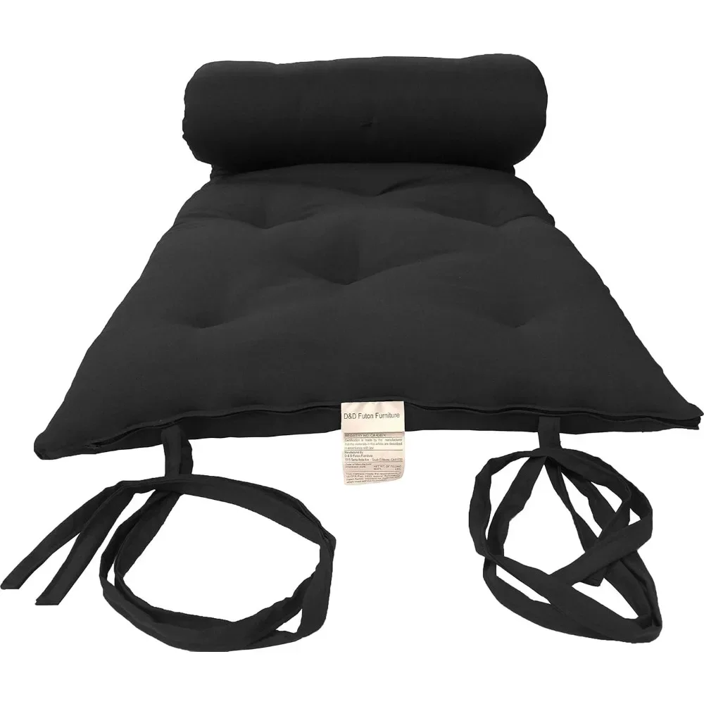 

Cotton/Foam Traditional Japanese/Thai Floor Rolling Futon Mattresses, Yoga Meditation Mats, 3x30x80 Black