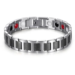 Rainso  Magnetic Bracelet For Men Jewelry Fashion Stainless Steel  Bracelets Bangle WristBand Sports Style Male Bracelet Gift