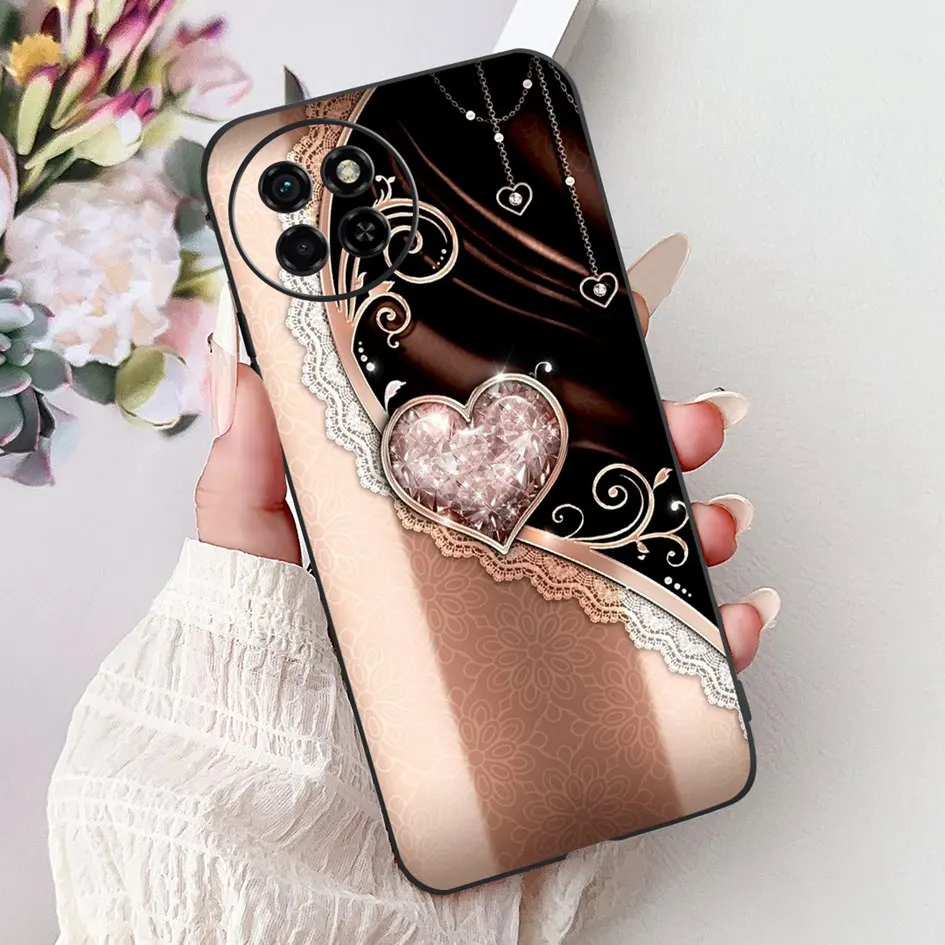 Case For Itel S23 S23+ Cover Fashion Marble Flowers Heart Soft Silicone Protective Cases For Itel S23 Plus S681LN ItelS23 Bumper