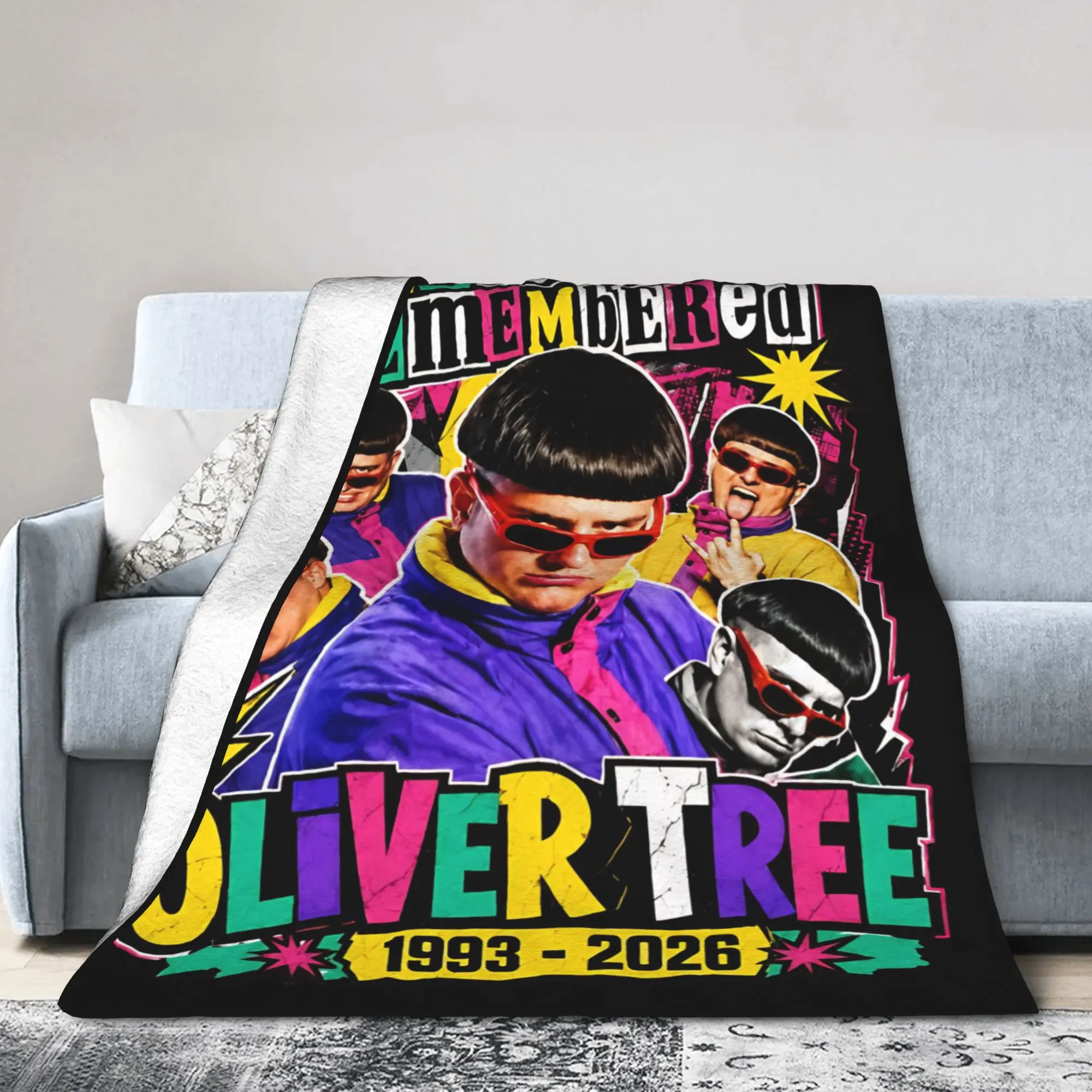 Oliver Tree Rest In Peace 1993 to 2026 Memorial Fleece Throw Blanket  Blanket for Home Car Lightweight Plush Thin Quilt