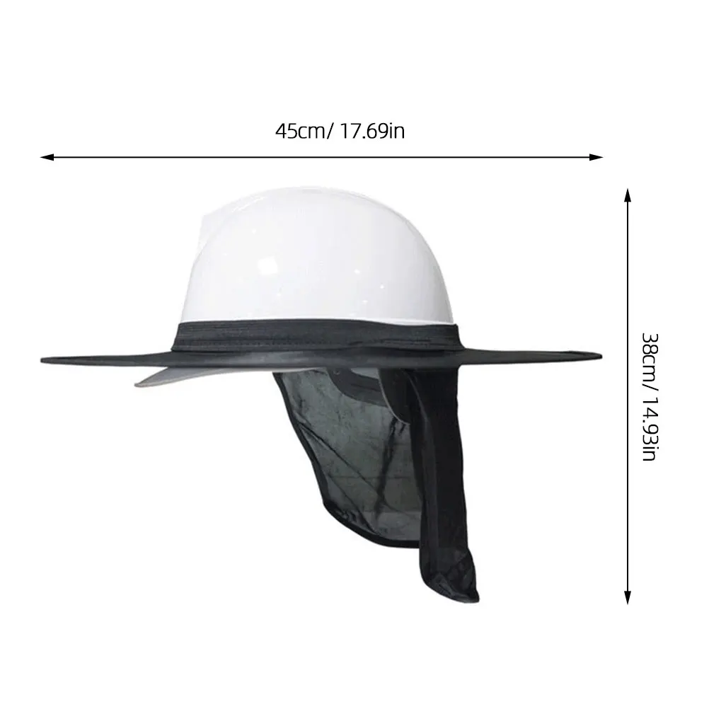 

High Visibility Mesh Reflective Sunshade Full Brim Shield Accessories Neon ange Large Diameter Breathable Nape Protector