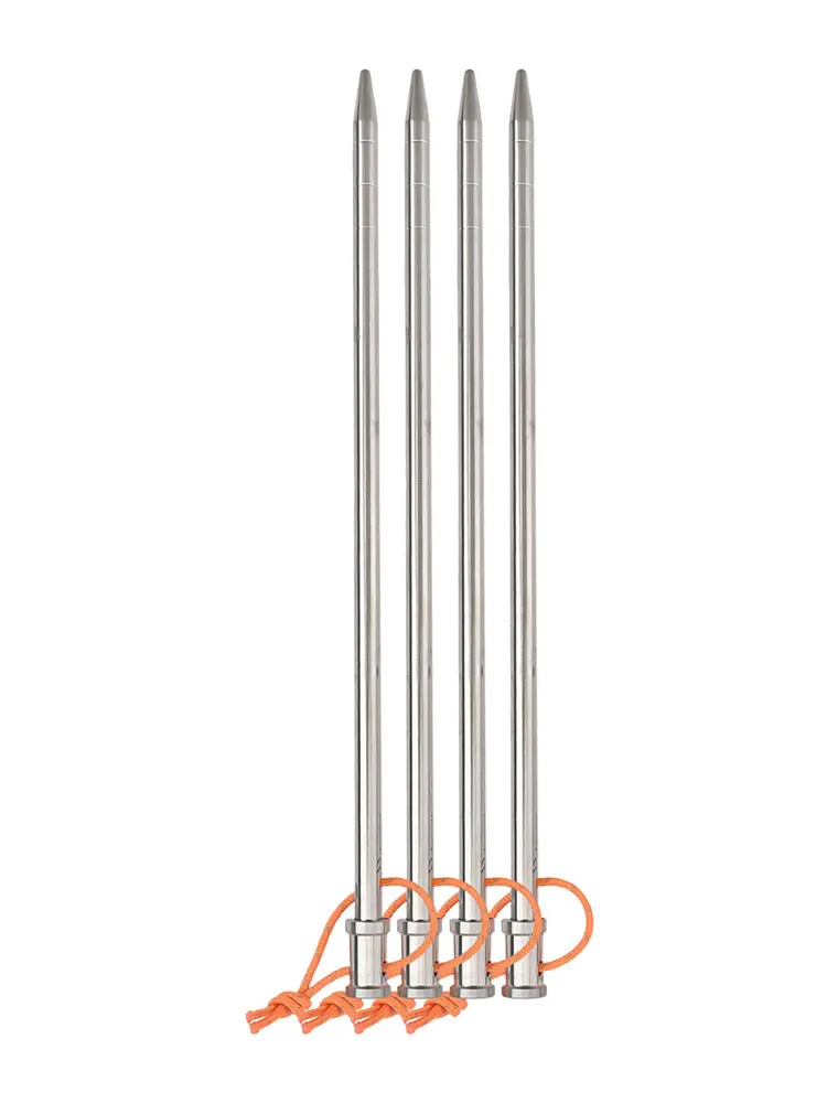 

Camping Tent Pegs 4pcs Lightweight Ti Stakes with Reflective Rope for Easy Visibility During Nighttime Adventures