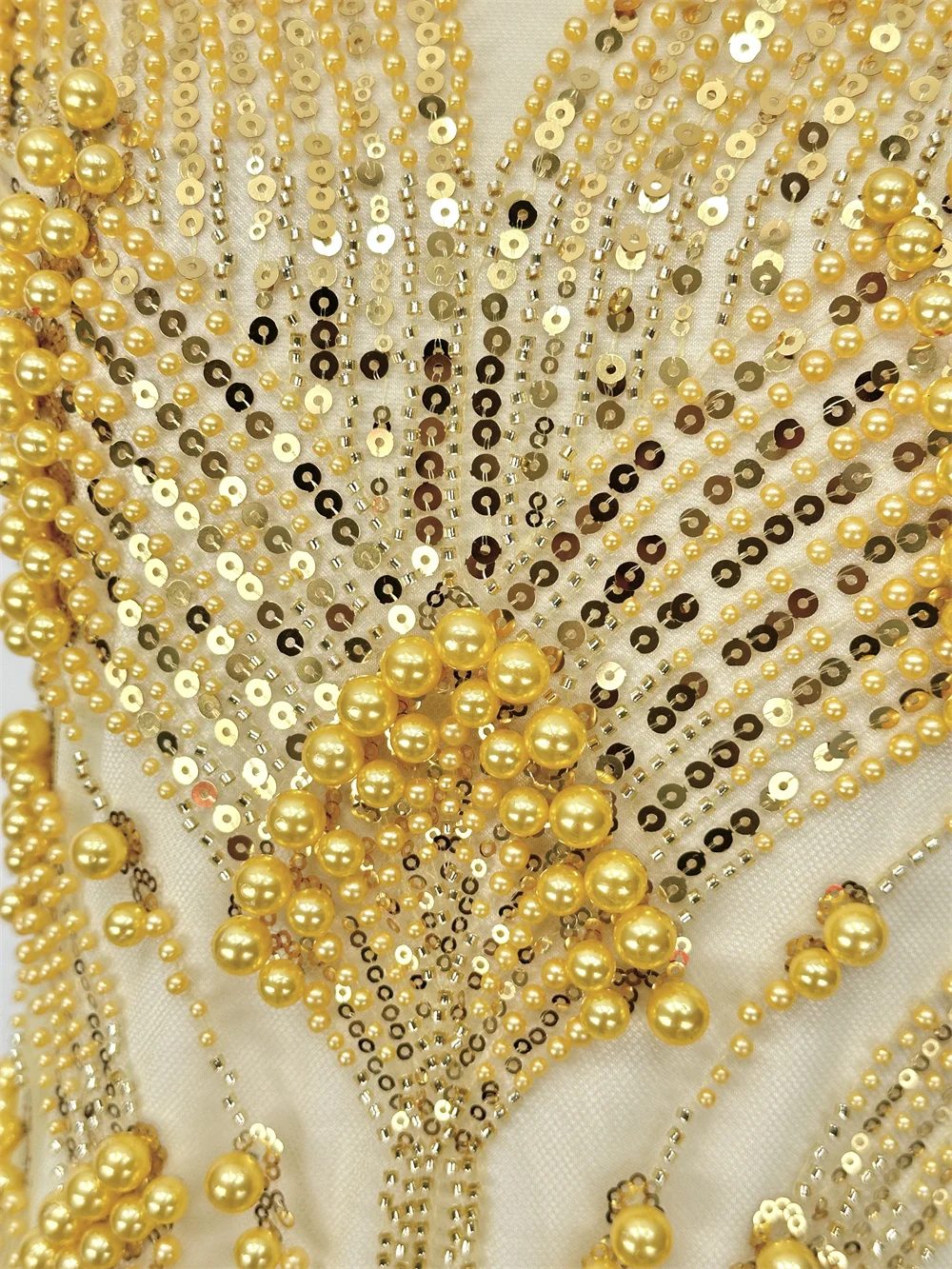 

Элитное африканское кружево с бисером 2026: высококачественная нигерийская сетчатая ткань ручной работы с пайетками во французском стиле для вечерних платьев в нигерийском стиле