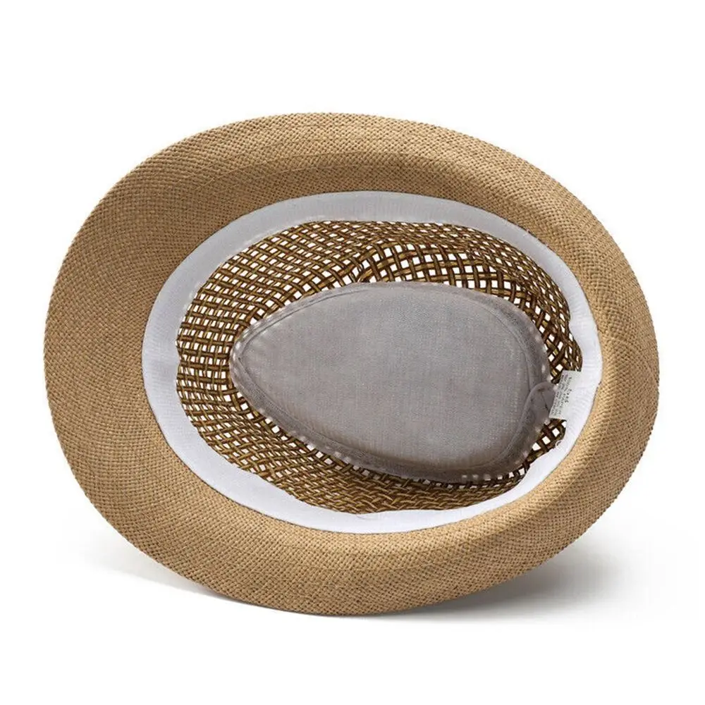 Outdoor Trilby Strohhut mit Kurzer Krempe, Atmungsaktiver Sonnenhut für Herren – Detail 6