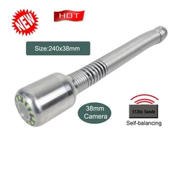 28 38MM Pipe Camera Self-Leveling 512Hz Transmitter Large Tube Industrial Endoscope Drainage Sewer Internal Inspection Detection